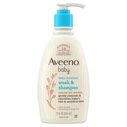 Aveeno Baby Daily Moisture Body Wash & Shampoo, Oat Extract, 12 fl. oz