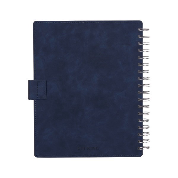 slide 4 of 10, 2026 Citrine Monthly/Weekly Classic Customizable Twin Loop Planner, 7"" x 9-1/4"", Navy Blue, January To December, PZ0030C004, 1 ct