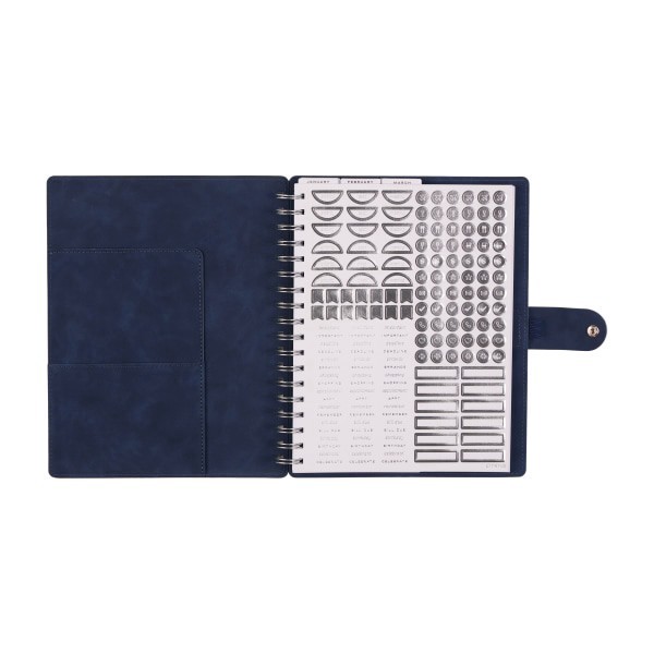 slide 2 of 10, 2026 Citrine Monthly/Weekly Classic Customizable Twin Loop Planner, 7"" x 9-1/4"", Navy Blue, January To December, PZ0030C004, 1 ct