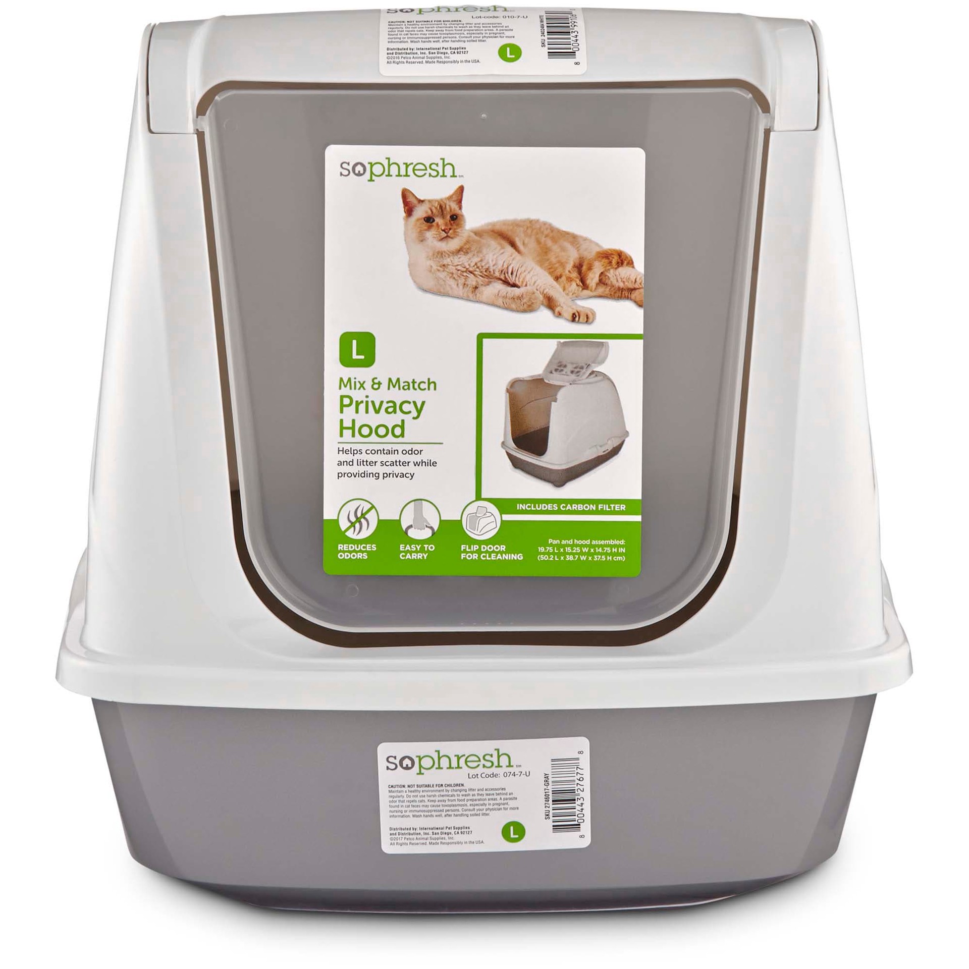 slide 2 of 4, So Phresh Gray Open Cat Litter Box, LG