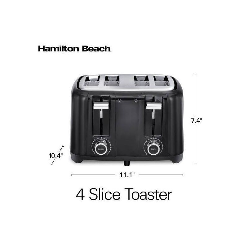 slide 8 of 8, Hamilton Beach 2 Slice Cool Touch Toaster Black, 1 ct
