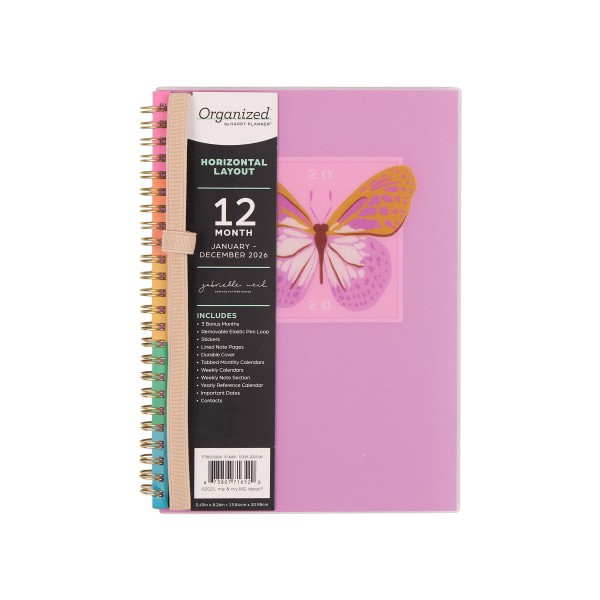 slide 4 of 10, 2026 Organized by Happy Planner Monthly/Weekly Small Twin Loop Planner, 5-1/2"" x 8-1/4"", Sunlit, January To December, PT0025S024, 1 ct