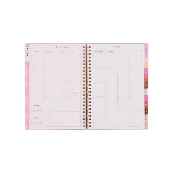 slide 6 of 10, 2026 Organized by Happy Planner Monthly/Weekly Small Twin Loop Planner, 5-1/2"" x 8-1/4"", Sunlit, January To December, PT0025S024, 1 ct