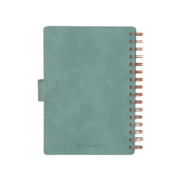 slide 5 of 10, 2026 Citrine Monthly/Weekly Small Customizable Twin Loop Planner, 5-3/4"" x 8"", Sage, January To December, PZ0027S015, 1 ct