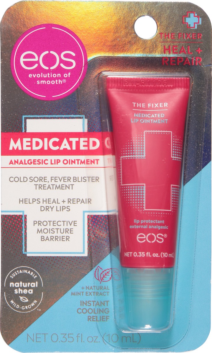 slide 6 of 9, eos Medicated Analgesic Lip Ointment 0.35 fl oz, 1 ct