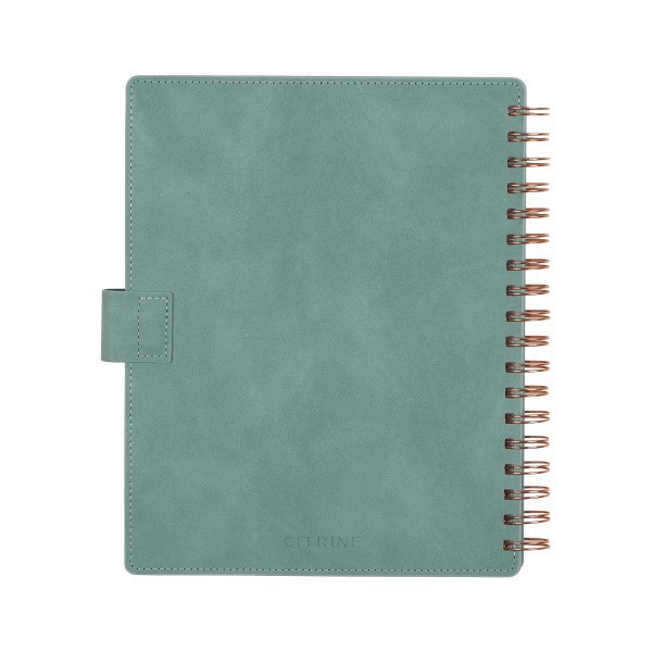 slide 10 of 10, 2026 Citrine Monthly/Weekly Classic Customizable Twin Loop Planner, 7"" x 9-1/4"", Sage, January To December, PZ0026C015, 1 ct