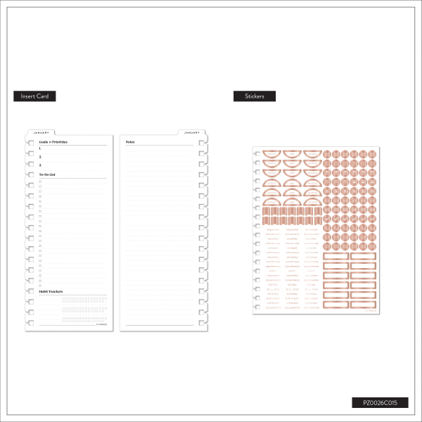 slide 3 of 10, 2026 Citrine Monthly/Weekly Classic Customizable Twin Loop Planner, 7"" x 9-1/4"", Sage, January To December, PZ0026C015, 1 ct