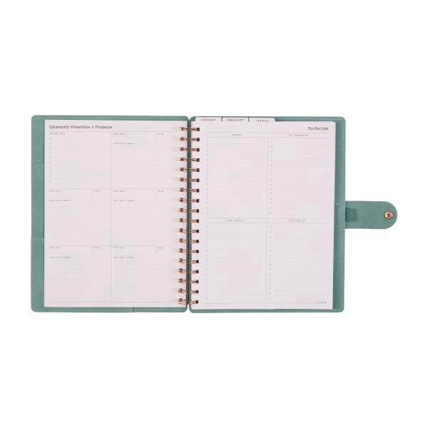 slide 6 of 10, 2026 Citrine Monthly/Weekly Classic Customizable Twin Loop Planner, 7"" x 9-1/4"", Sage, January To December, PZ0026C015, 1 ct