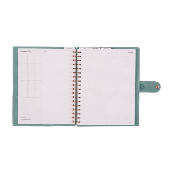slide 7 of 10, 2026 Citrine Monthly/Weekly Classic Customizable Twin Loop Planner, 7"" x 9-1/4"", Sage, January To December, PZ0026C015, 1 ct