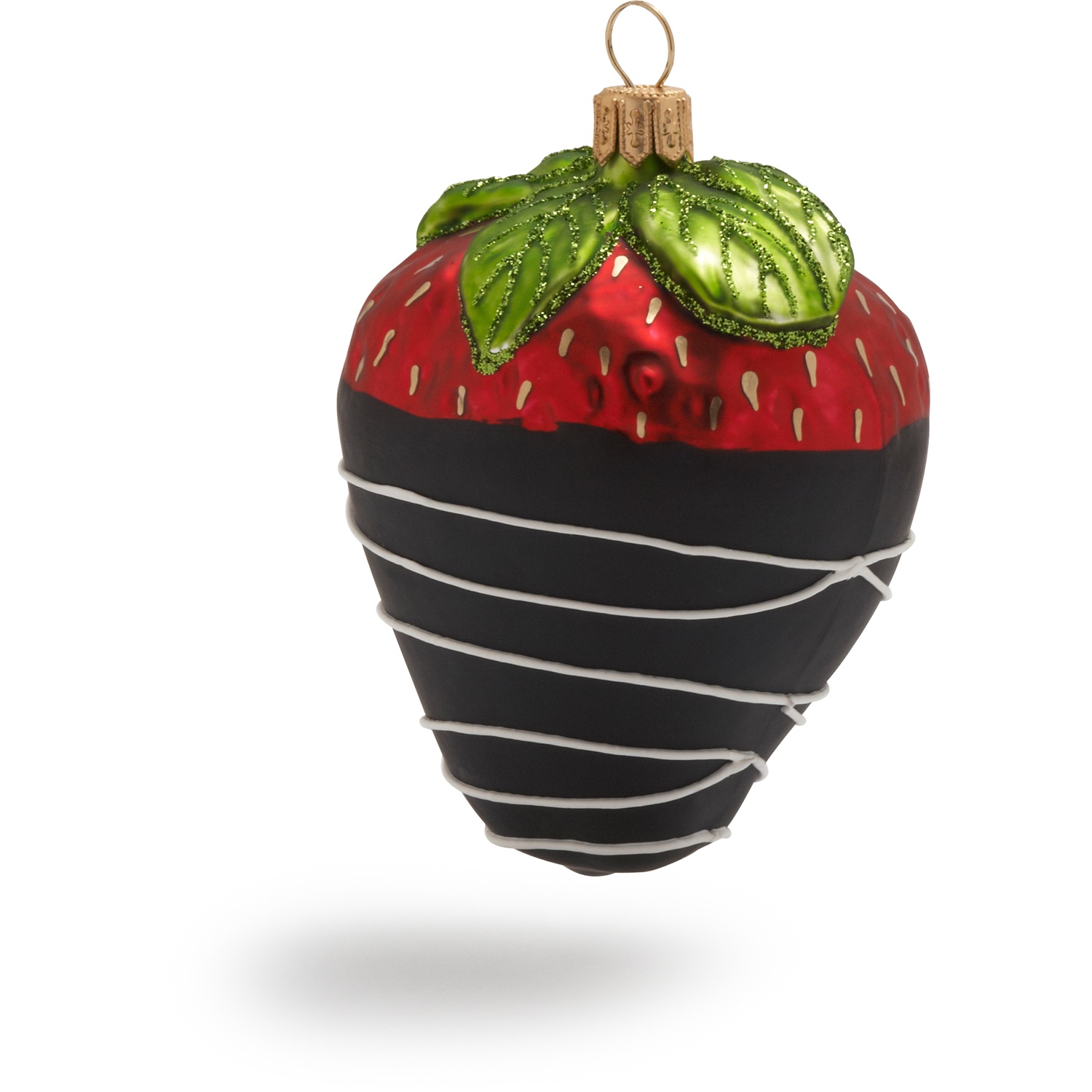 slide 1 of 1, Sur La Table Chocolate Covered Strawberry Glass Ornament, 1 ct