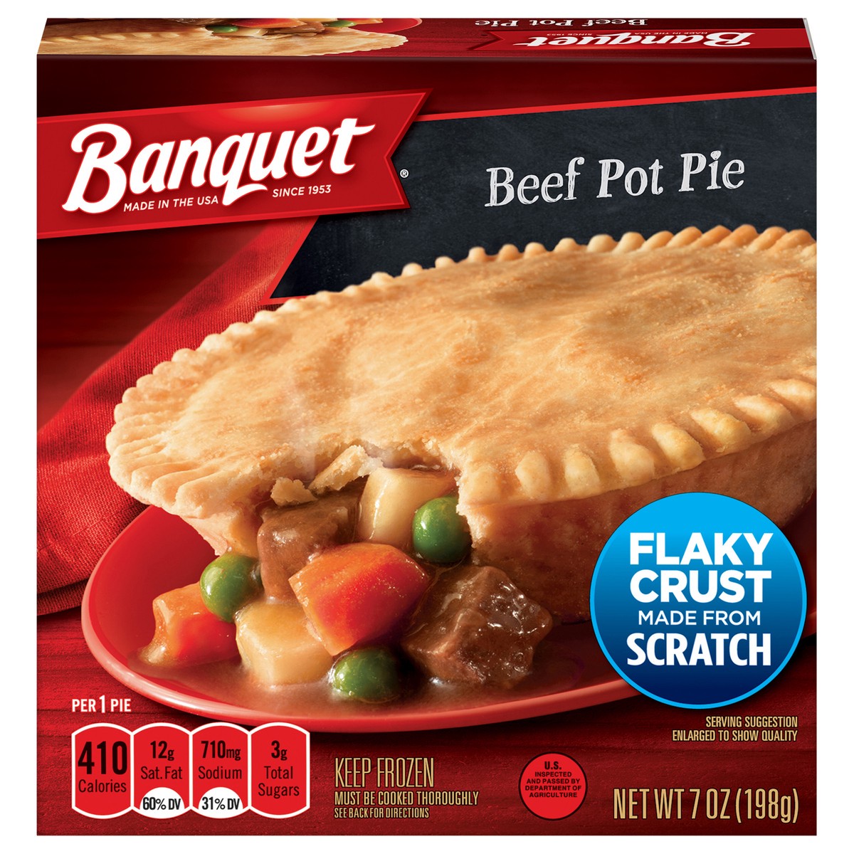 slide 1 of 5, Banquet Beef Pot Pie, 7 oz