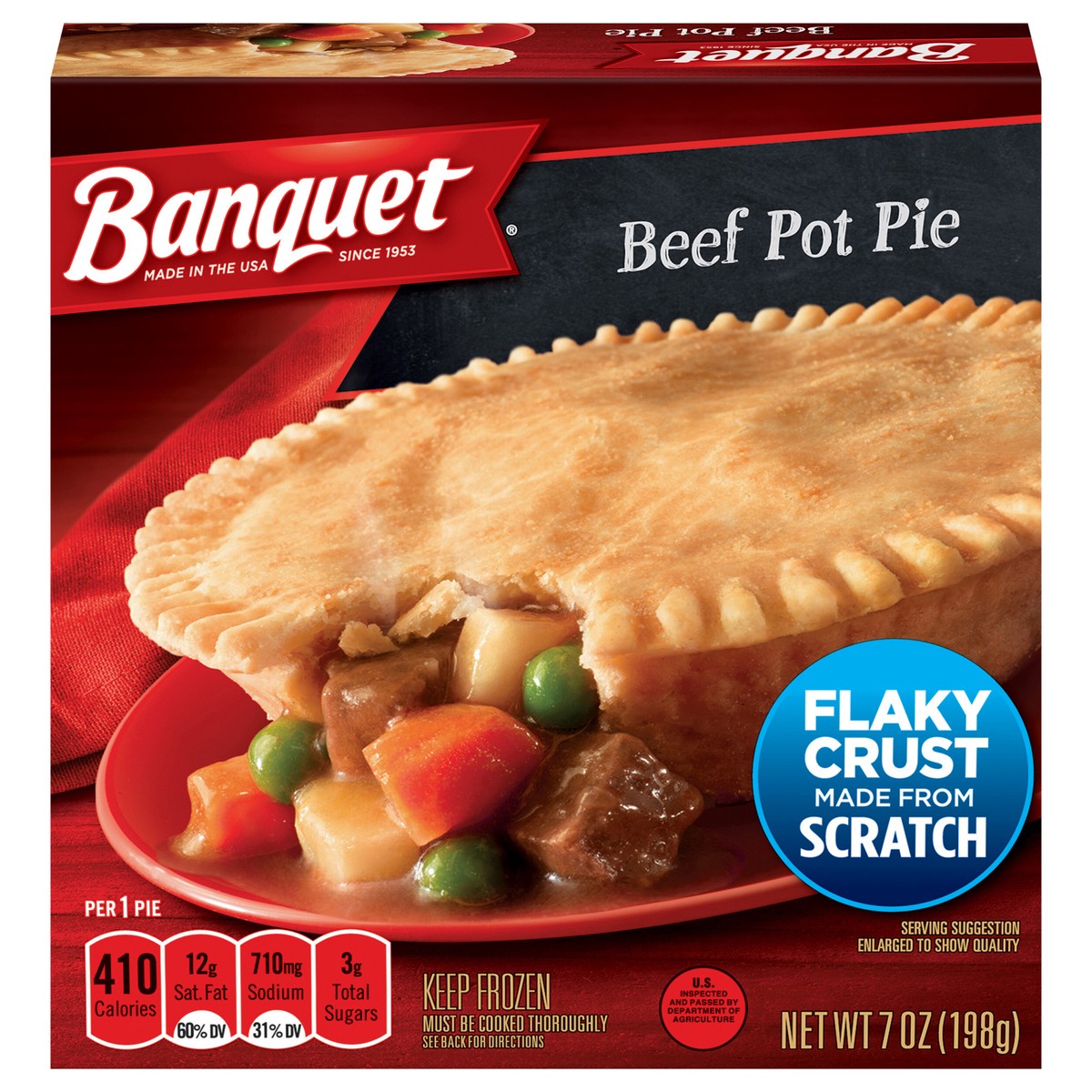 slide 1 of 5, Banquet Beef Pot Pie, 7 oz