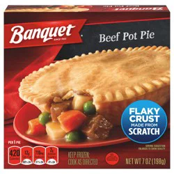 Banquet Beef Pot Pie, Frozen Meal, 7 oz.