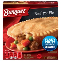 Banquet Frozen Pot Pie Dinner, Beef, 7-Ounce