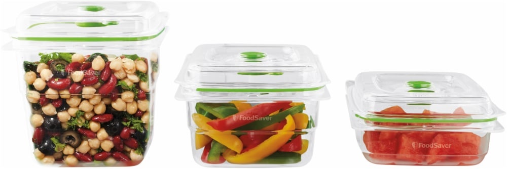 slide 1 of 1, FoodSaver Vacuum Food Containers Clear, 3 ct