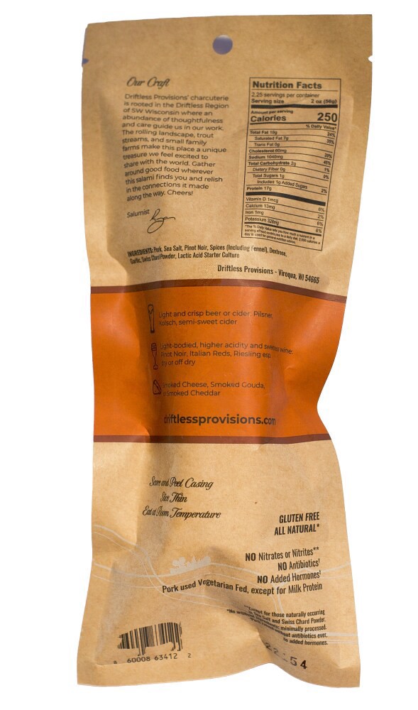 slide 2 of 3, Driftless Prov. Spicy Finnochiona - 4.5 oz, 4.5 oz