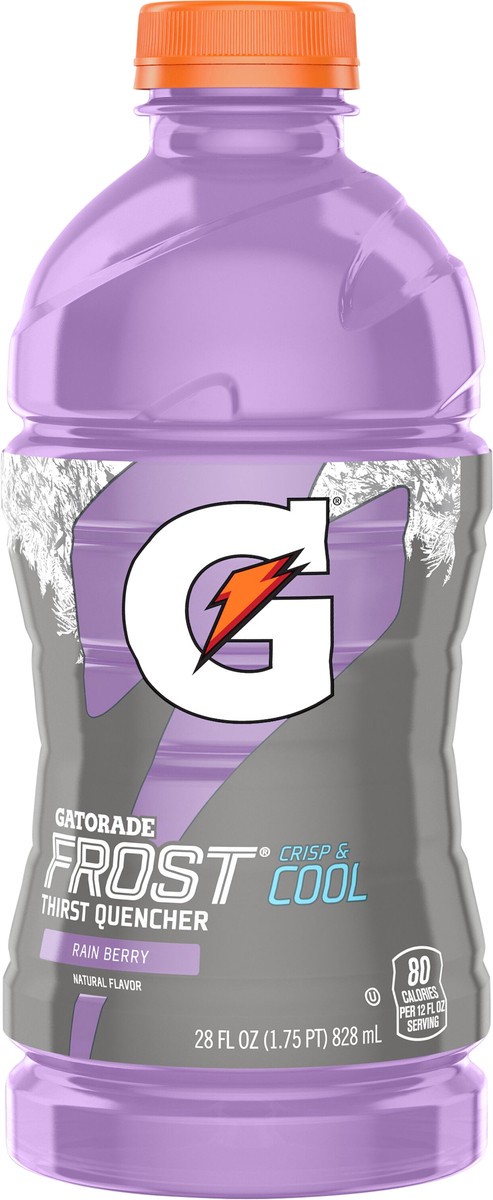 slide 7 of 8, Gatorade Frost Rain Berry Thirst Quencher 28 Fluid Ounce Plastic Bottle - 28 fl oz, 28 fl oz