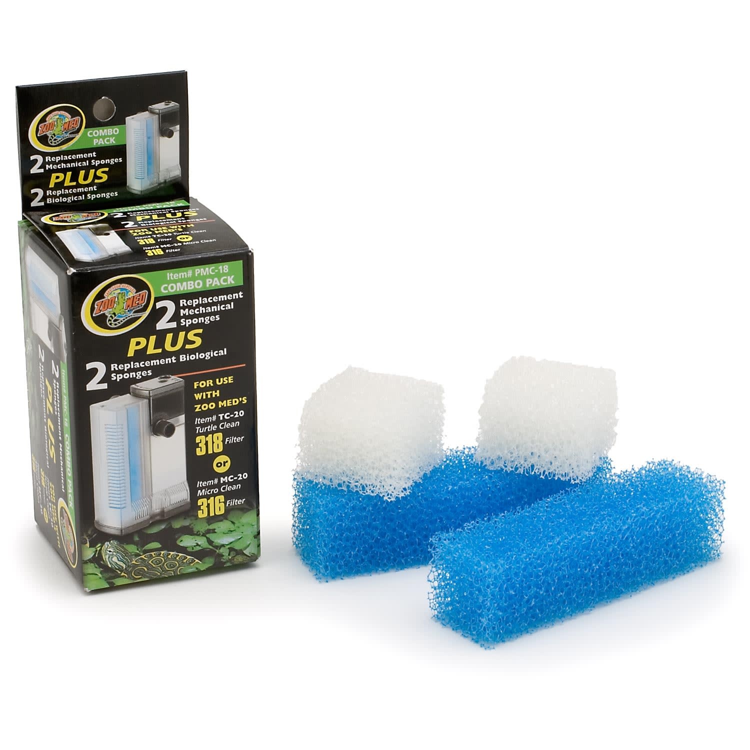 slide 1 of 1, Zoo Med Combo Pack Replacement Sponges, 1 ct