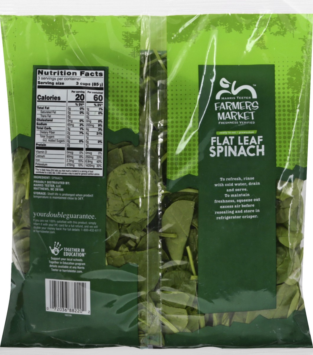 slide 3 of 9, Harris Teeter Farmers Market Flat Leaf Spinach 9 oz, 9 oz