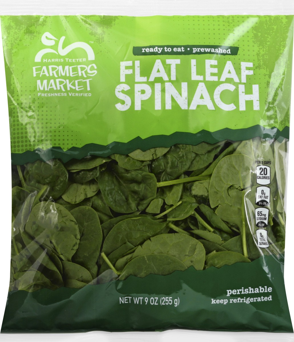 slide 2 of 9, Harris Teeter Farmers Market Flat Leaf Spinach 9 oz, 9 oz