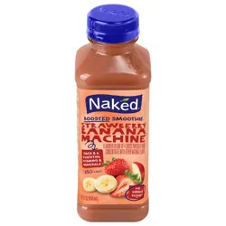 Naked No Sugar Added, Non GMO Strawberry Banana Fruit Juice, 15.2 Fl Oz, Bottle