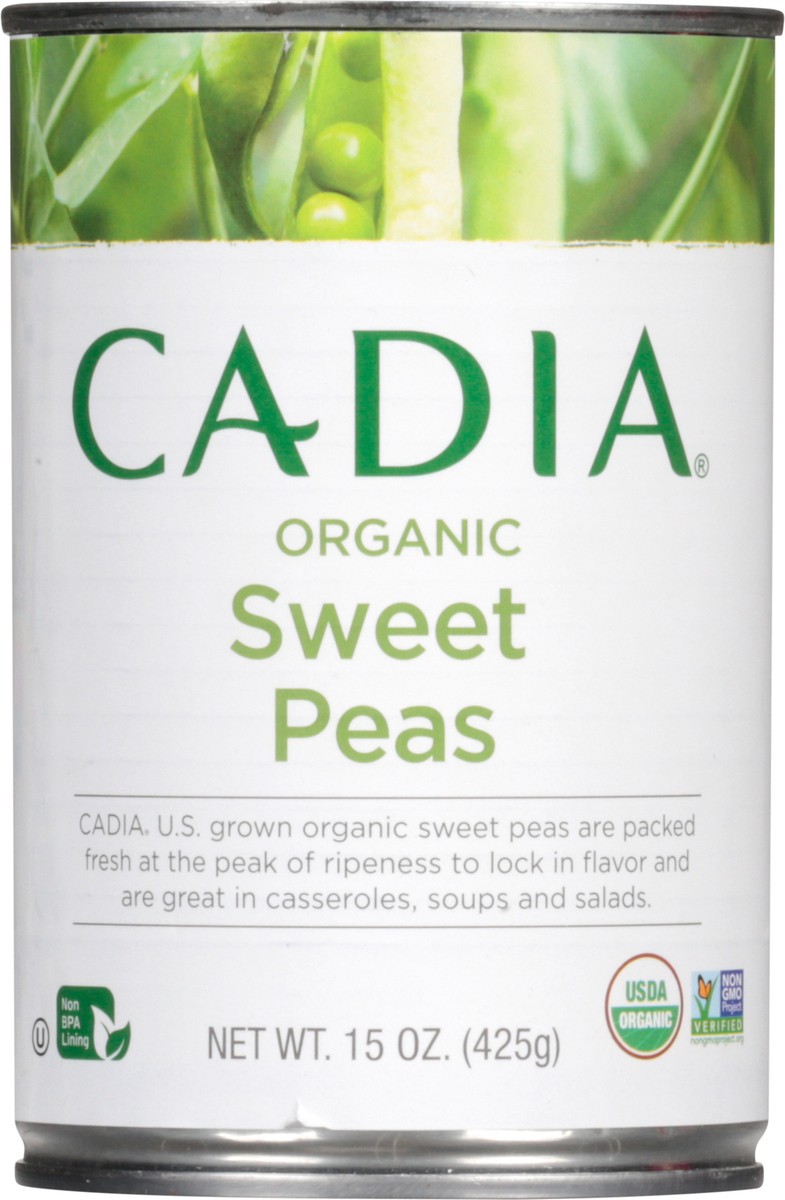 slide 4 of 13, Cadia Organic Sweet Peas 15 oz, 15 oz