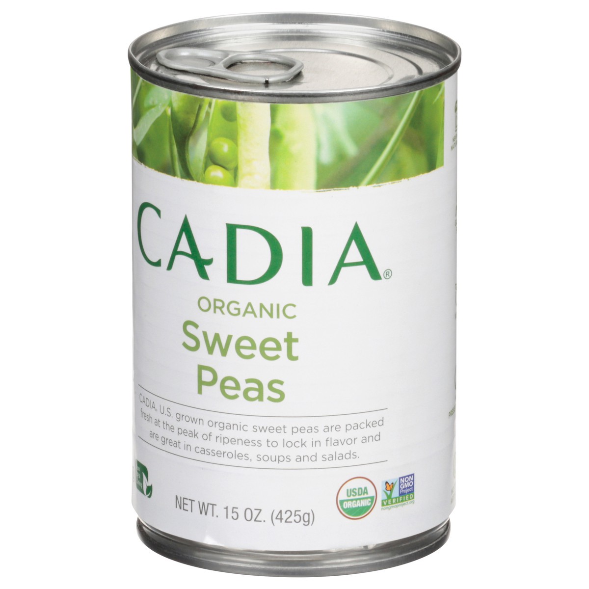 slide 6 of 13, Cadia Organic Sweet Peas 15 oz, 15 oz