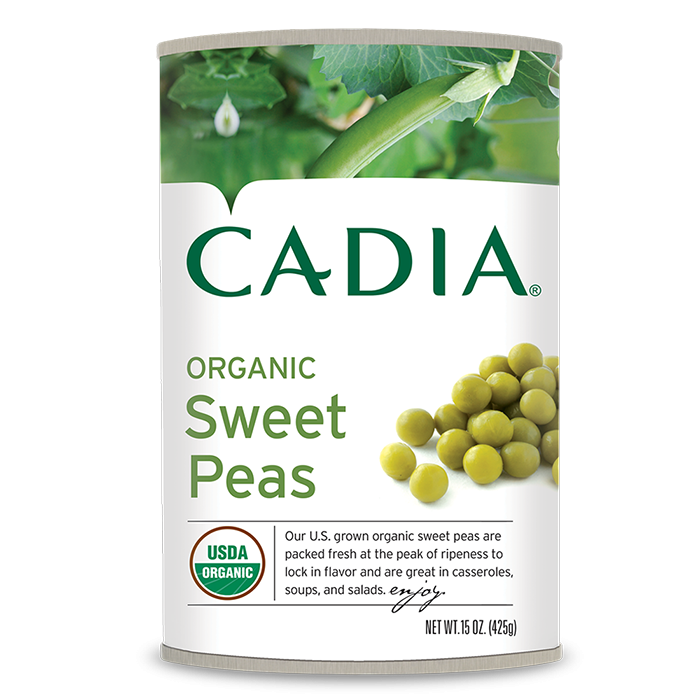 slide 1 of 1, Cadia Organic Sweet Peas, 15 oz