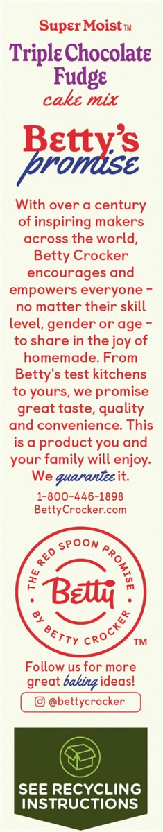 slide 9 of 13, Betty Crocker Delights Super Moist Triple Chocolate Fudge Cake Mix, Holiday Baking, 13.25 oz, 13.25 oz