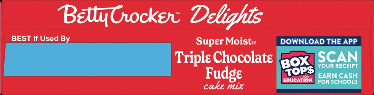 slide 5 of 13, Betty Crocker Delights Super Moist Triple Chocolate Fudge Cake Mix, Holiday Baking, 13.25 oz, 13.25 oz