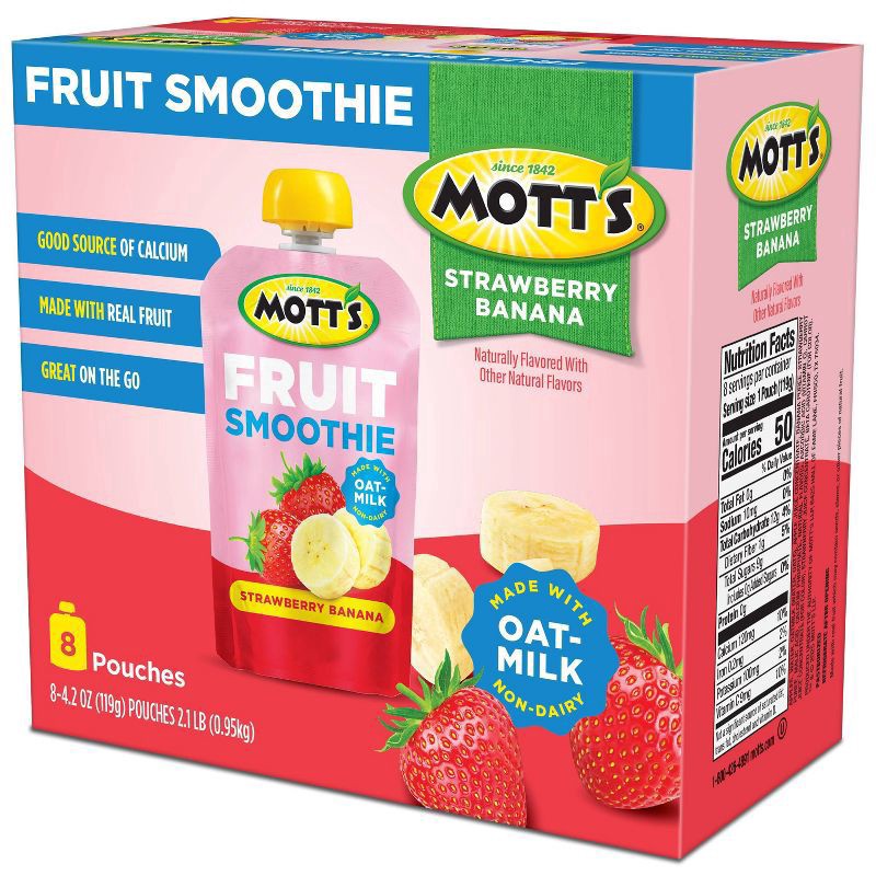 slide 2 of 8, Motts Frt Smoothi -Straw Ban, 8 ct