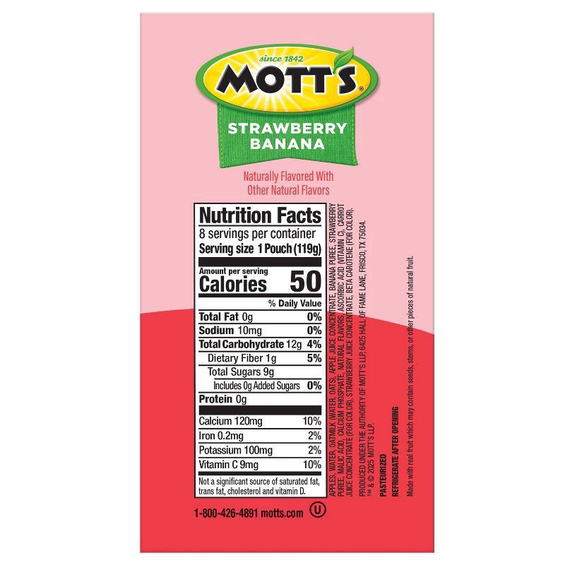 slide 8 of 8, Motts Frt Smoothi -Straw Ban, 8 ct