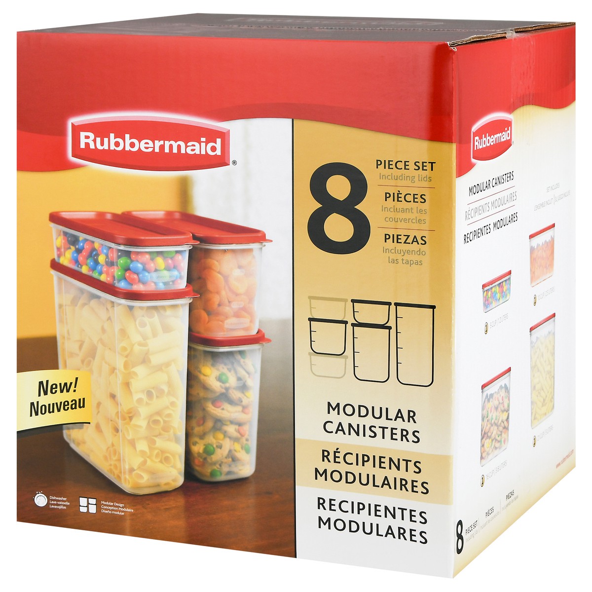 slide 3 of 9, Rubbermaid 8 Piece Modular Canisters 1 ea, 8 ct