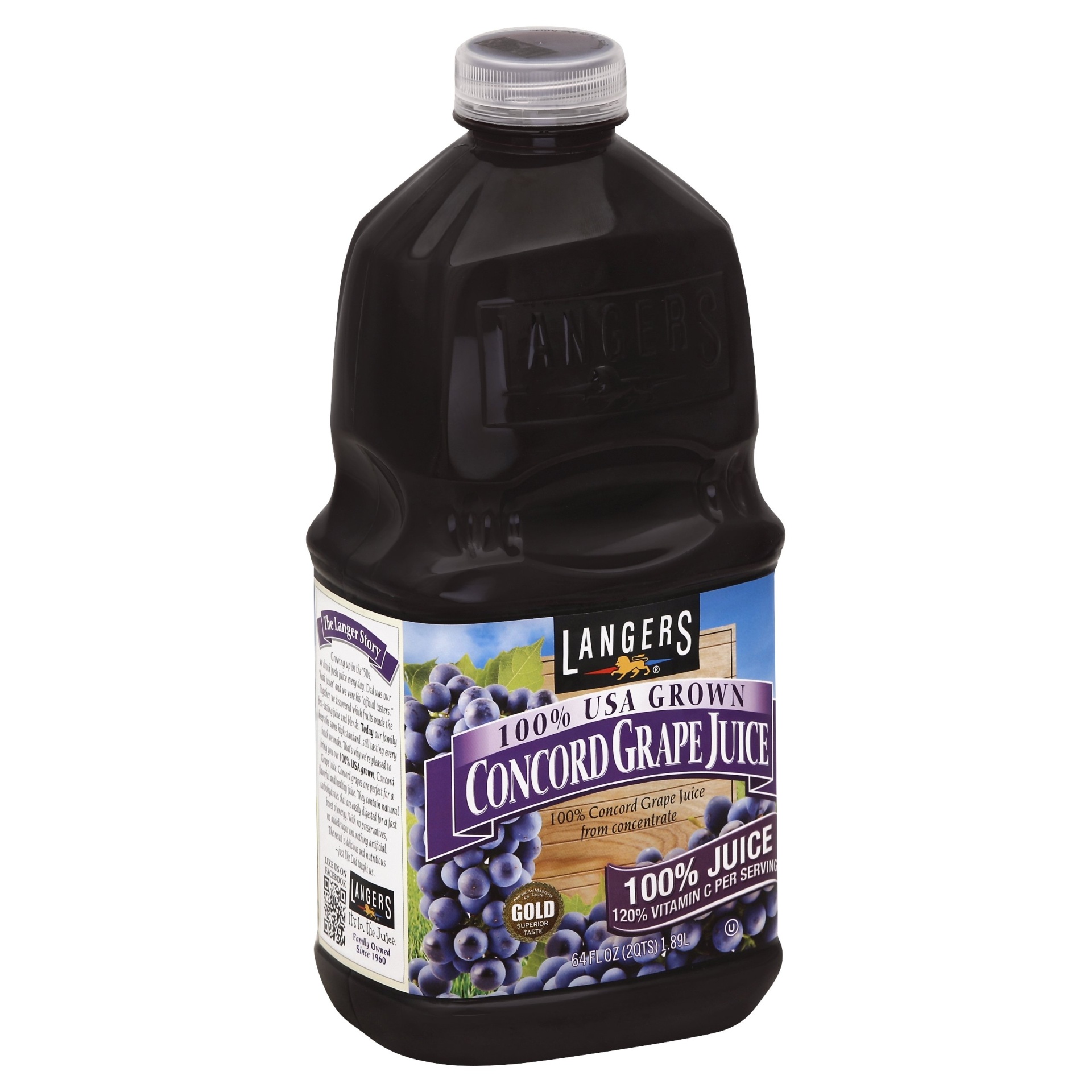 slide 1 of 1, Langers 100% Concord Grape Juice - 64 oz, 64 oz