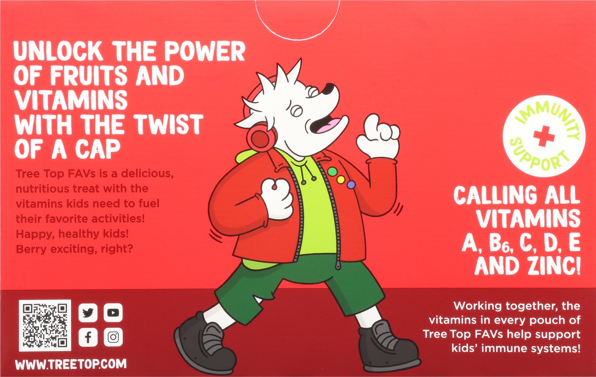 slide 3 of 14, Tree Top Strawberry Strong Fruit & Veggie Blend 10 - 3.2 oz Pouches, 10 ct