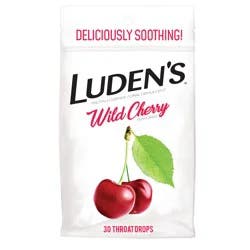 Luden's Sore Throat Drops, Wild Cherry, 30 ct