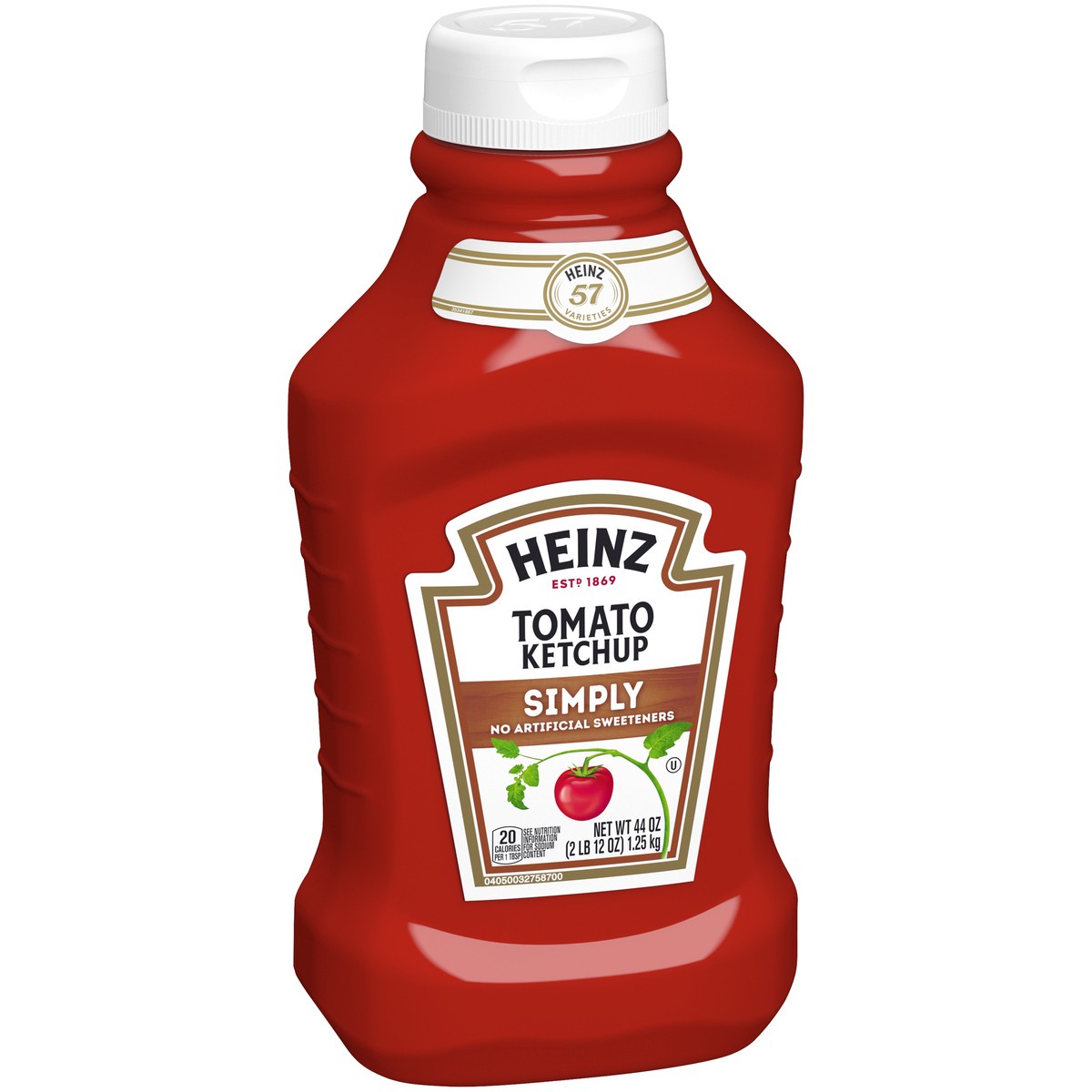 slide 5 of 9, Heinz Simply Tomato Ketchup with No Artificial Sweeteners, 44 oz Bottle, 44 oz