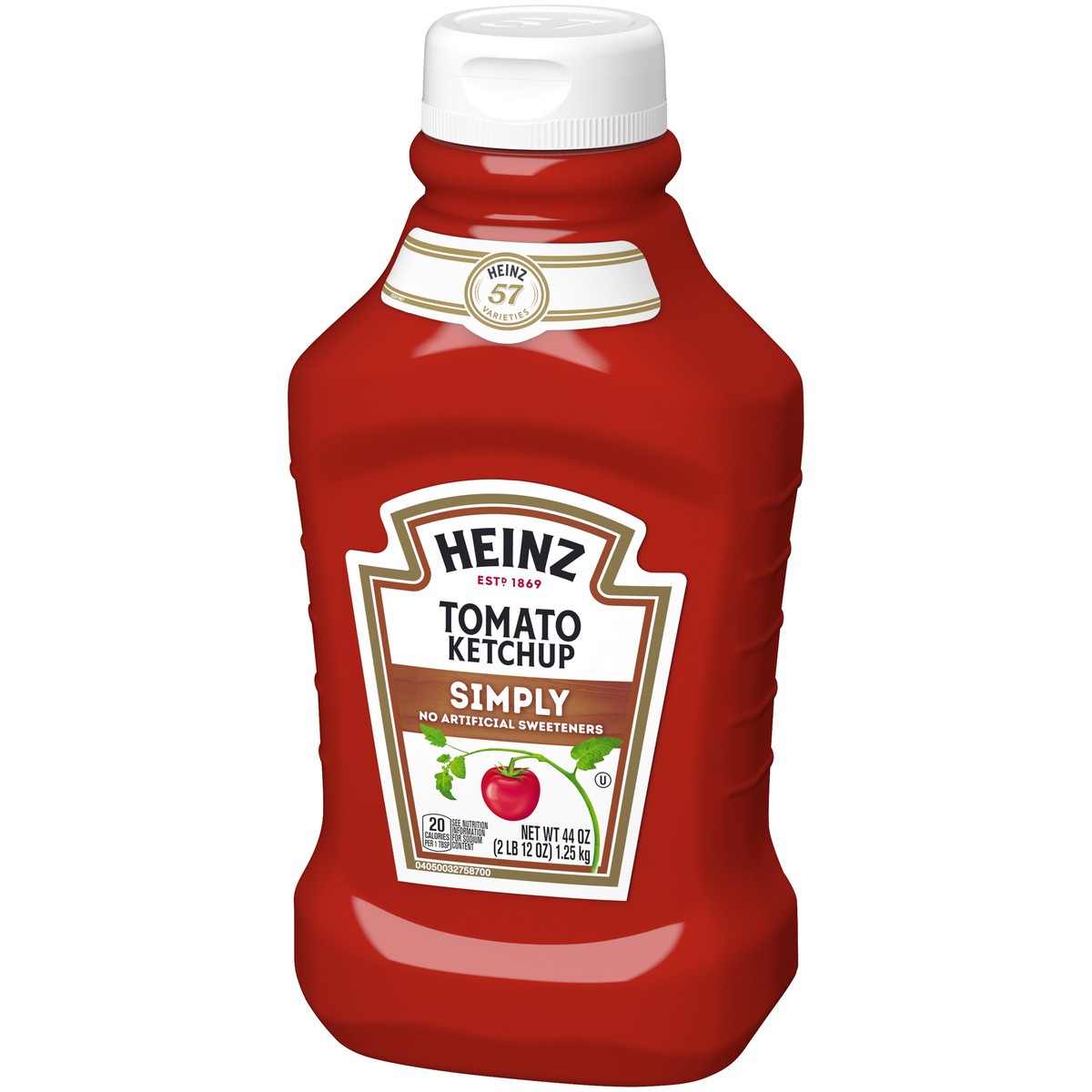 slide 9 of 9, Heinz Simply Tomato Ketchup with No Artificial Sweeteners, 44 oz Bottle, 44 oz