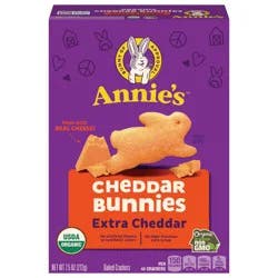 Annie's Organic Cheddar Bunnies Snack Crackers, Extra Cheddar, Baked With Real Cheese, 7.5 oz