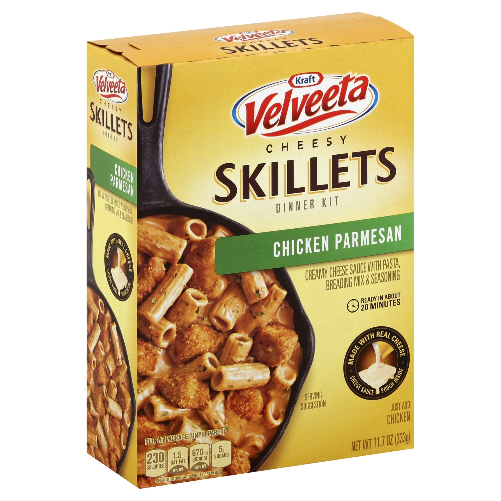 slide 1 of 1, Kraft Velveeta Cheesy Skillets Chicken Parmesan Dinner Kit, 11.7 oz