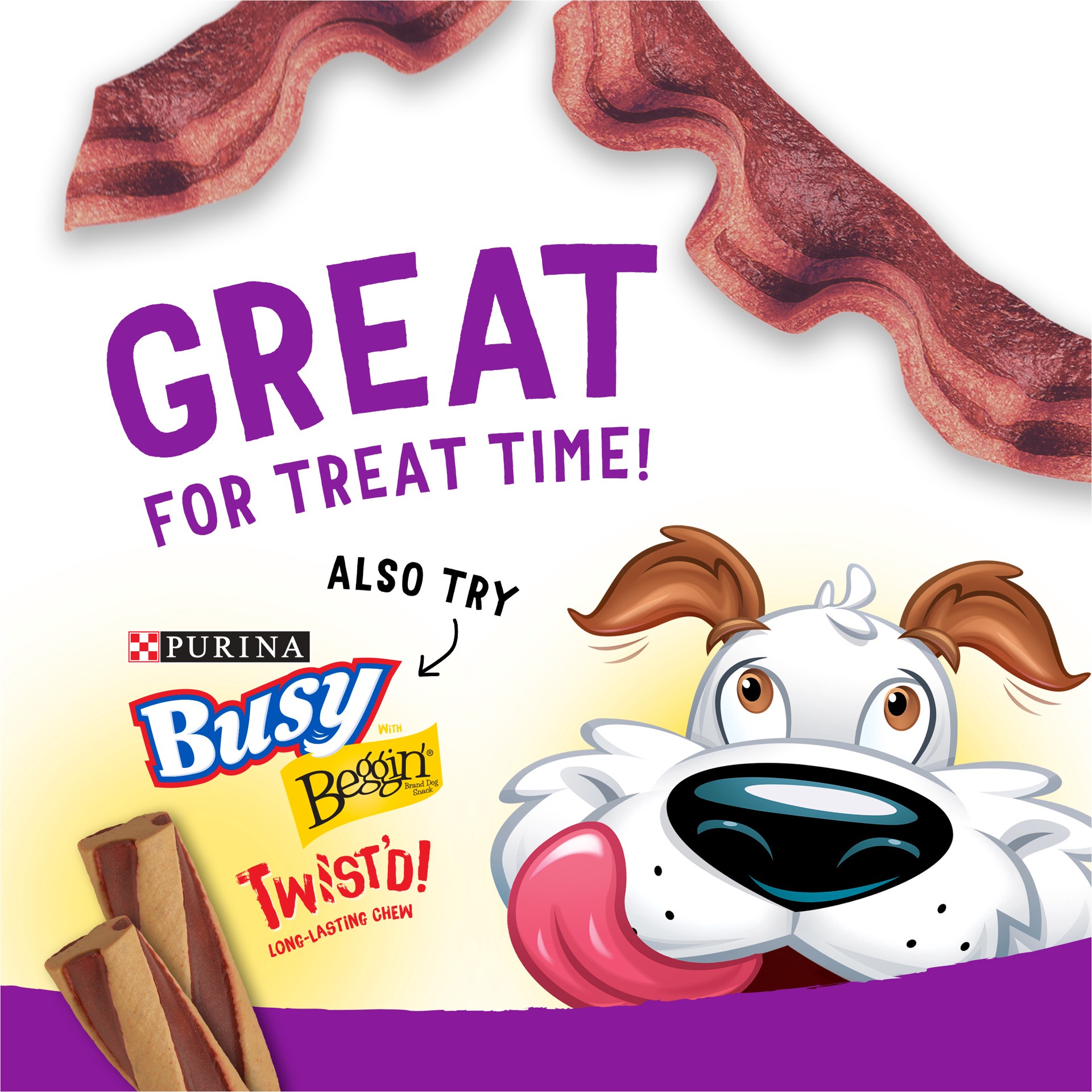 slide 7 of 8, Beggin' Purina Beggin' Strips With Real Meat Dog Treats With Bacon and Beef Flavors, 25 oz