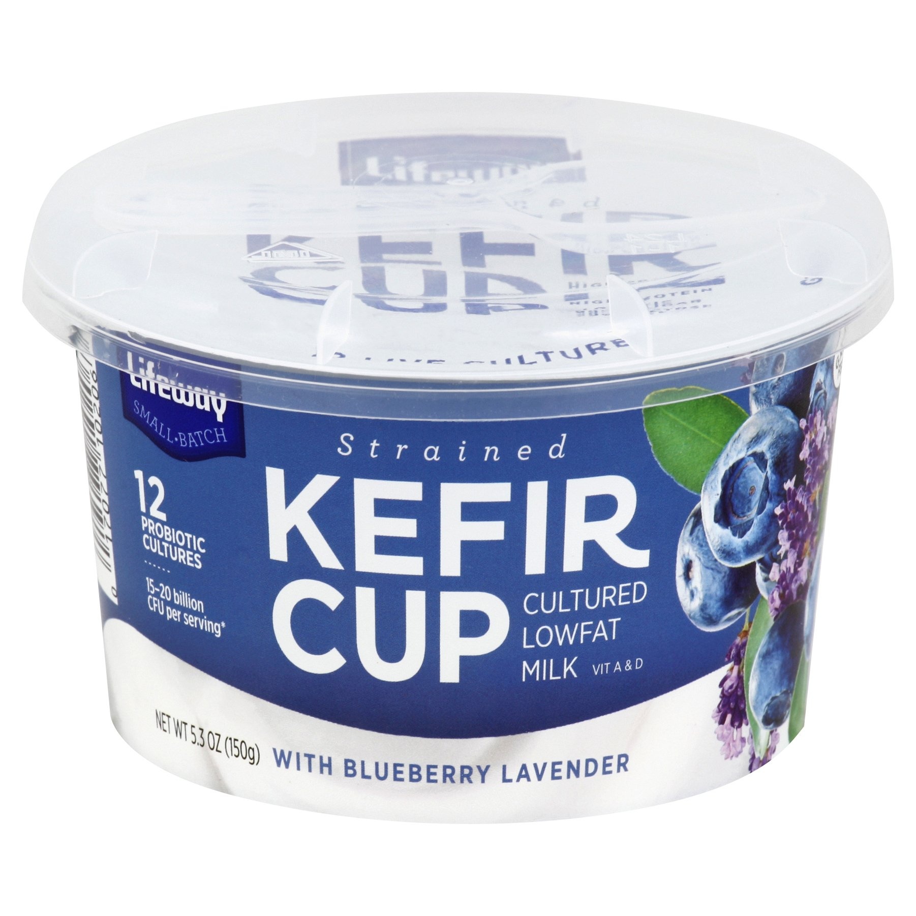 slide 1 of 1, Lifeway Strained Kefir Cup with Blueberry Lavender, 5.3 oz