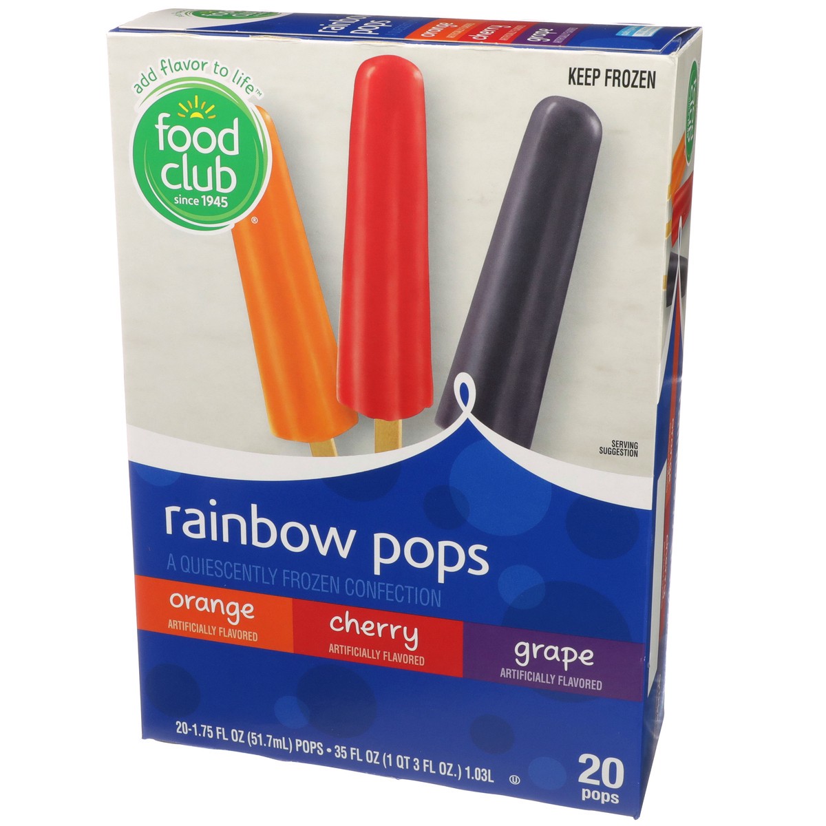 slide 3 of 9, Food Club Rainbow Pops Variety, 20 ct