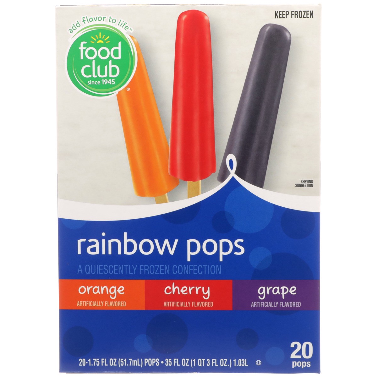 slide 8 of 9, Food Club Rainbow Pops Variety, 20 ct