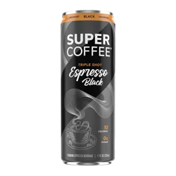 Super Coffee Premium Triple Shot Espresso Black Espresso Beverage 11 fl oz