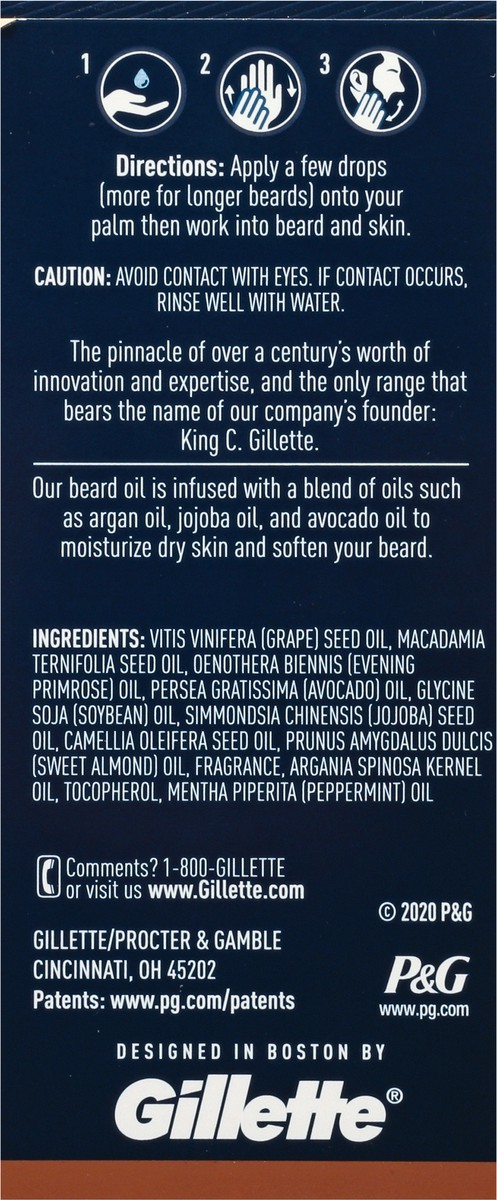 slide 5 of 7, King C Gillette King C. Gillette Beard Oil with argan oil for a smooth, soft beard, 1oz, 1 fl oz