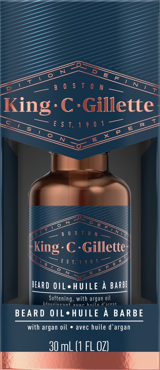 slide 7 of 7, King C Gillette King C. Gillette Beard Oil with argan oil for a smooth, soft beard, 1oz, 1 fl oz