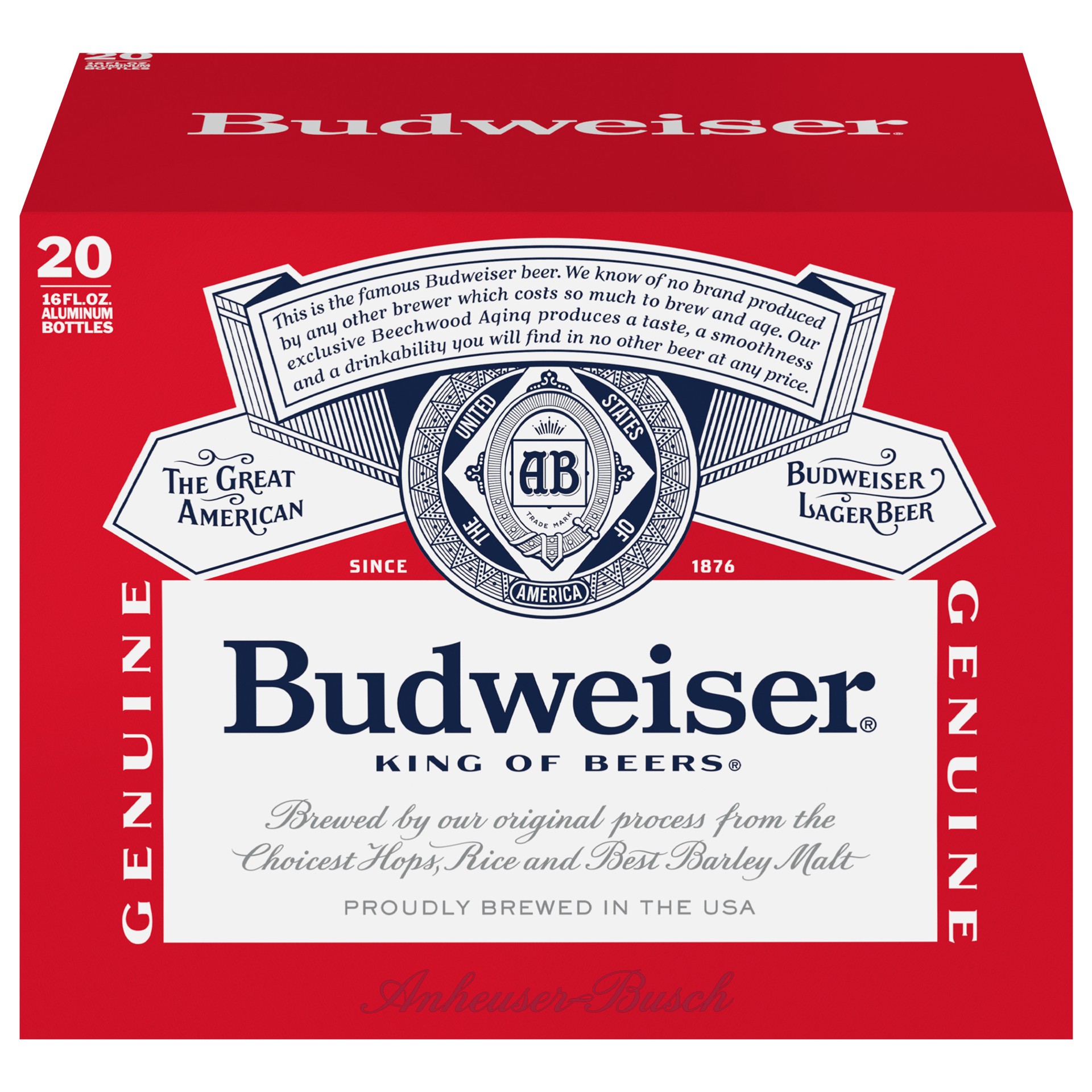 slide 2 of 5, Budweiser Beer 20 ea, 20 ct; 16 oz