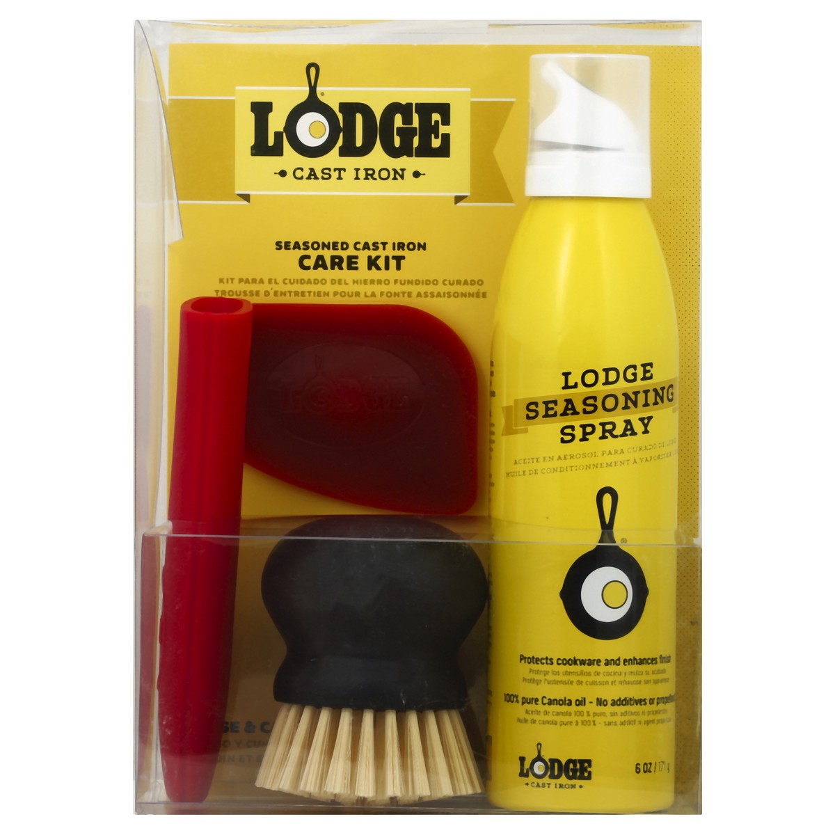 slide 3 of 5, Lodge Seasoned Cast Iron Care Kit, 1 ct