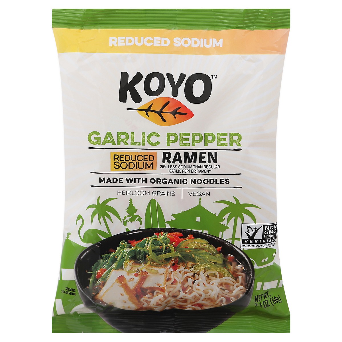 slide 12 of 14, Koyo Ramen Reduced Sodium Garlic Pepper Noodles 2.1 oz, 2.1 oz